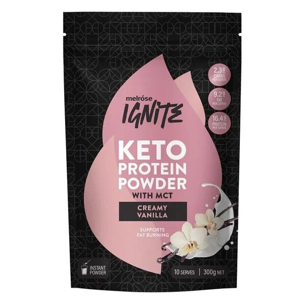Sydney, Health & Beauty Items, Melrose Ignite Keto Protein Powder With Mct Vanilla &ndash; Creamy Vanilla 300g