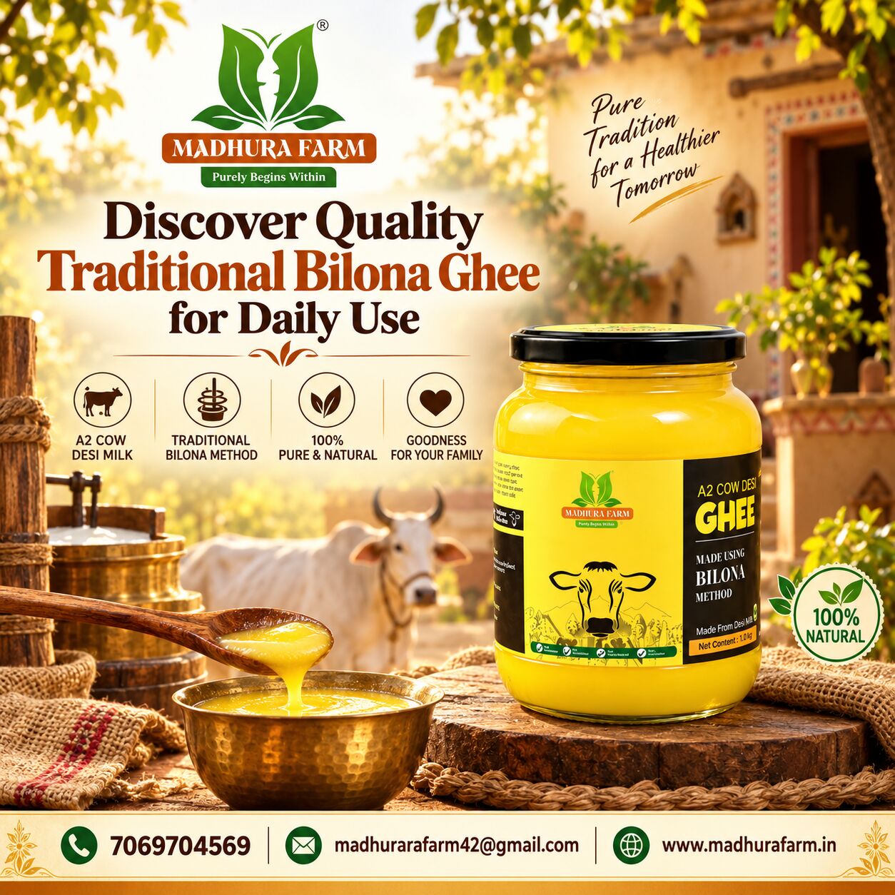 Ahmedabad, Food & Drink, Discover Quality Traditional Bilona Ghee For Daily Use