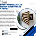 USD 139,  Burnt American Flag Hidden Gun Storage Cabinet
