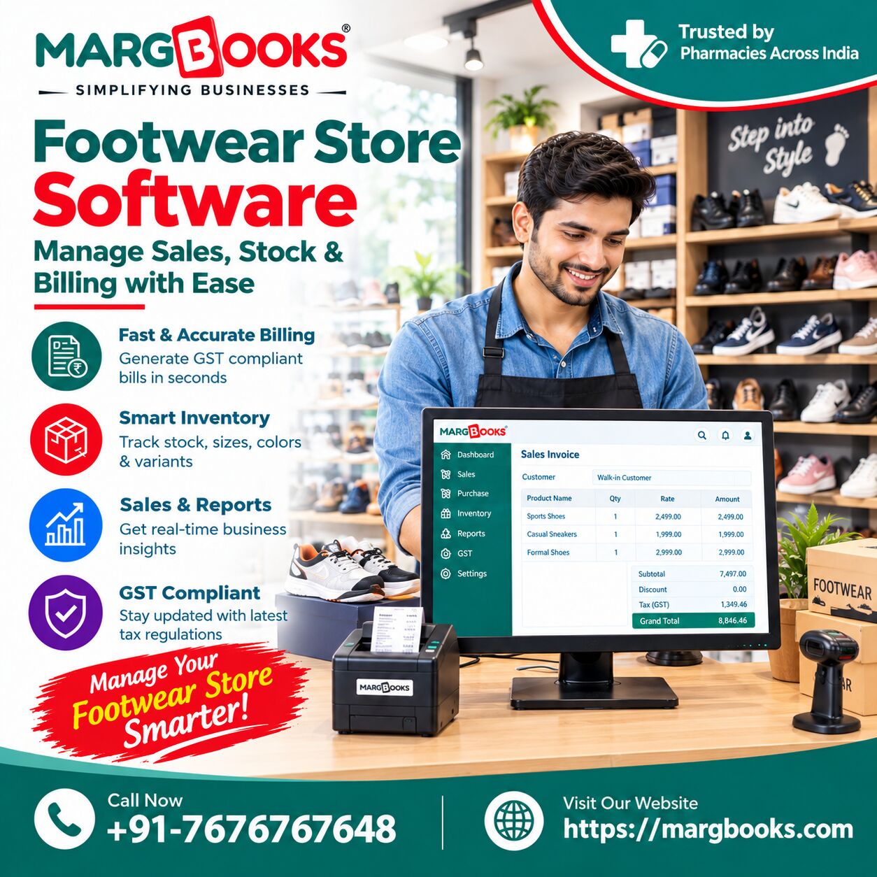 Noida, Accounting, Best Footwear Store Software For Retail Business | MargBooks