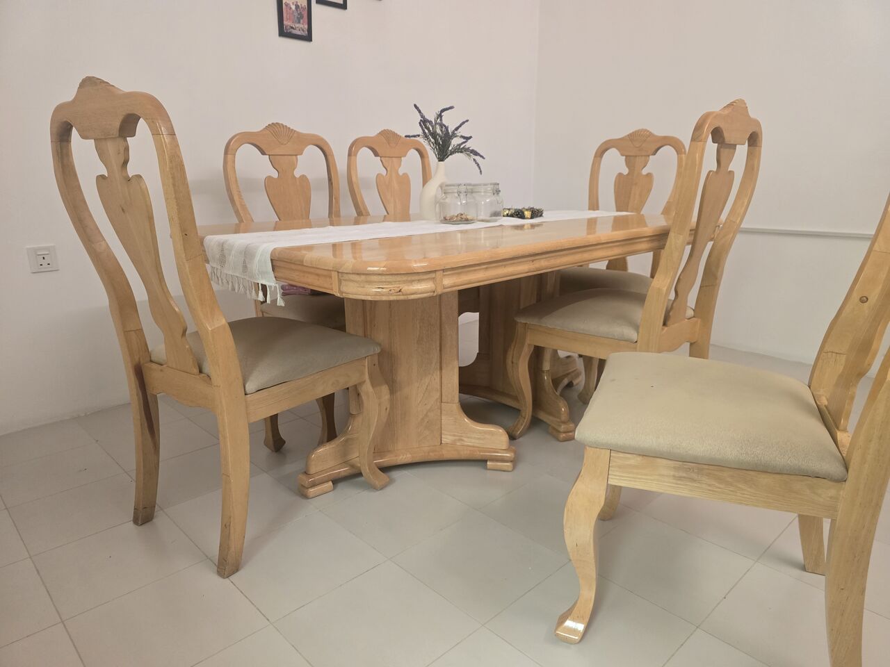 Manama, Furniture, BHD 80,  Dining Table With 6 Chairs (Wooden)
