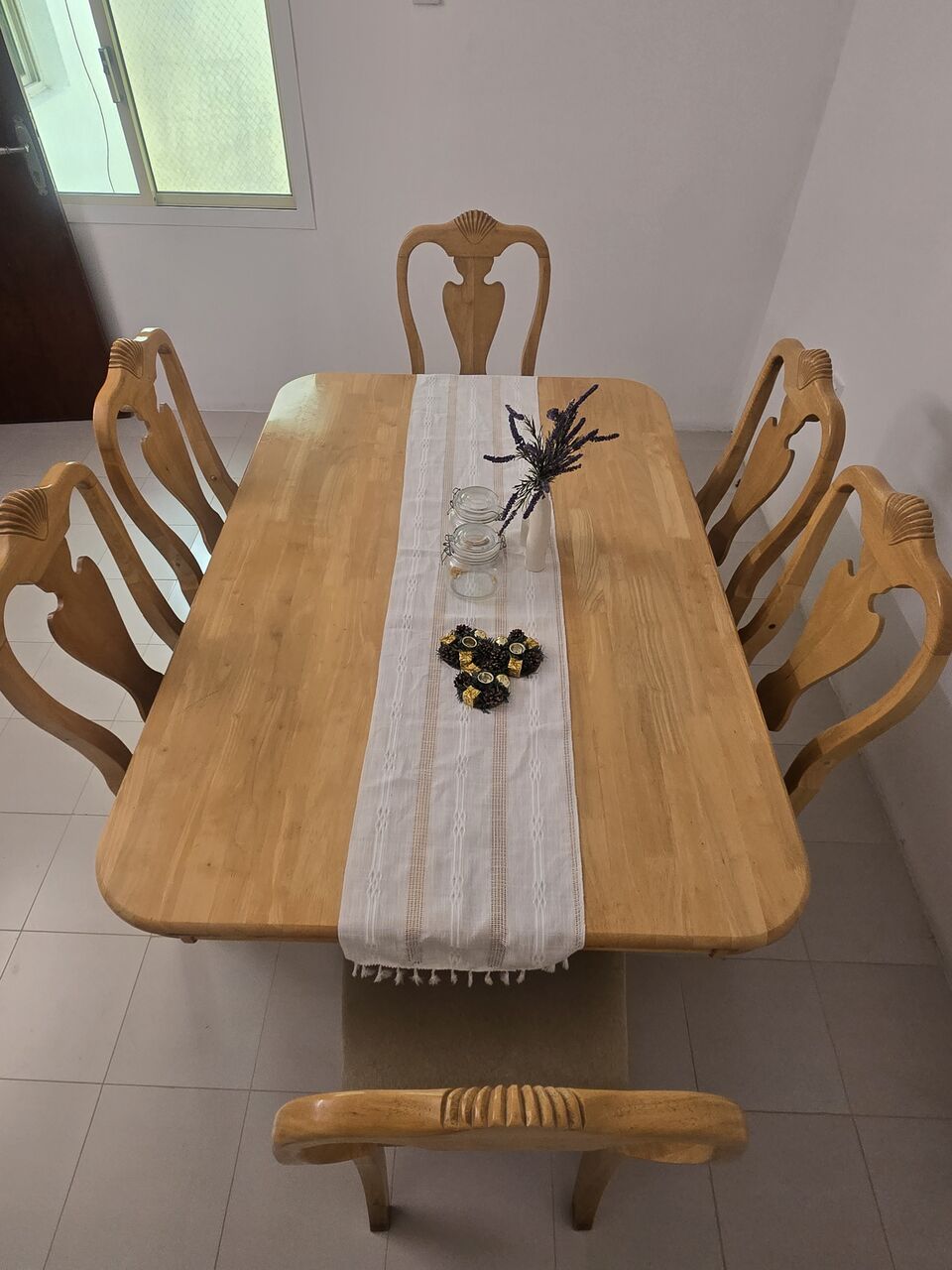 Manama, Furniture, BHD 80,  Dining Table With 6 Chairs (Wooden)