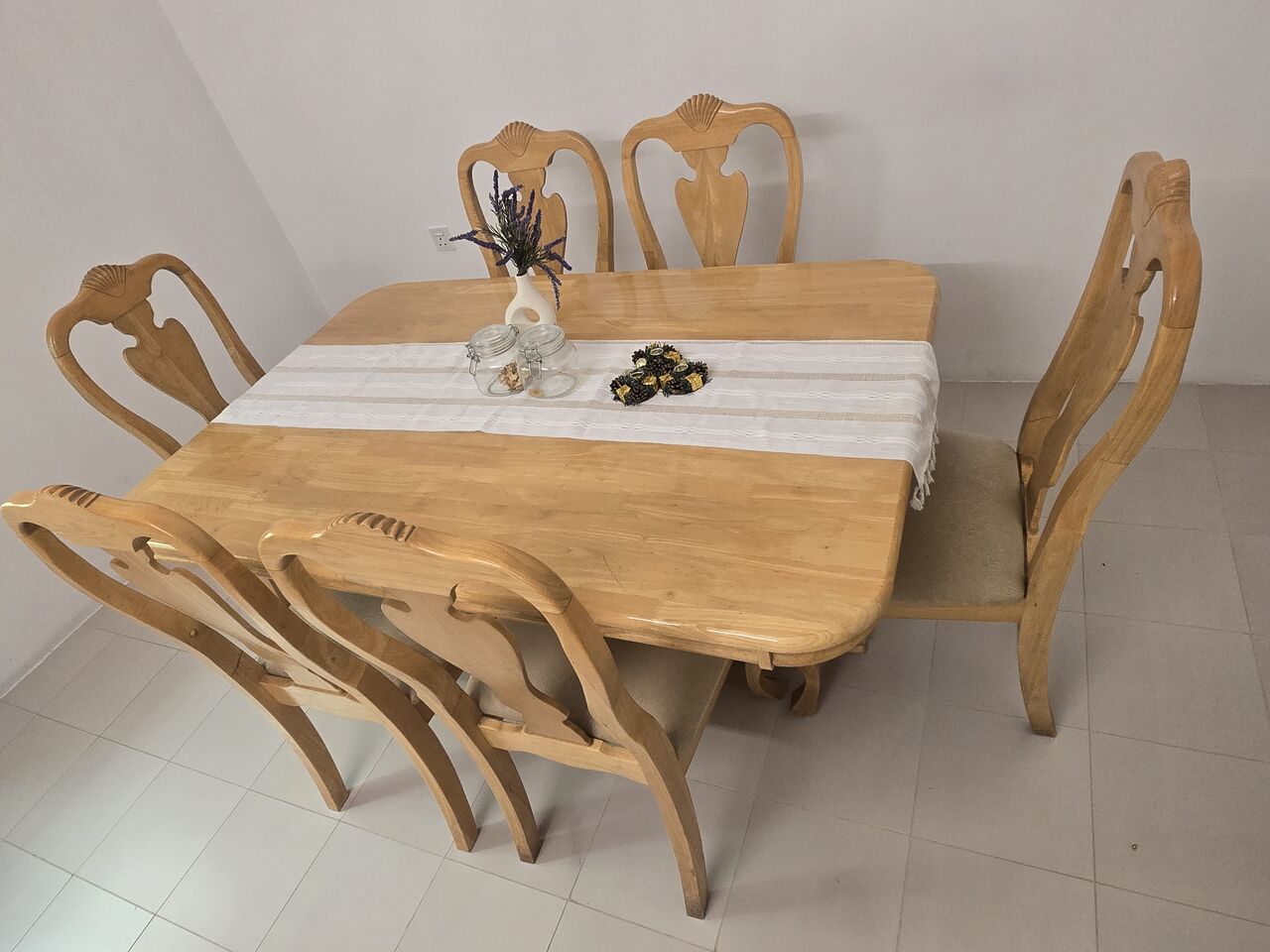 Manama, Furniture, BHD 80,  Dining Table With 6 Chairs (Wooden)