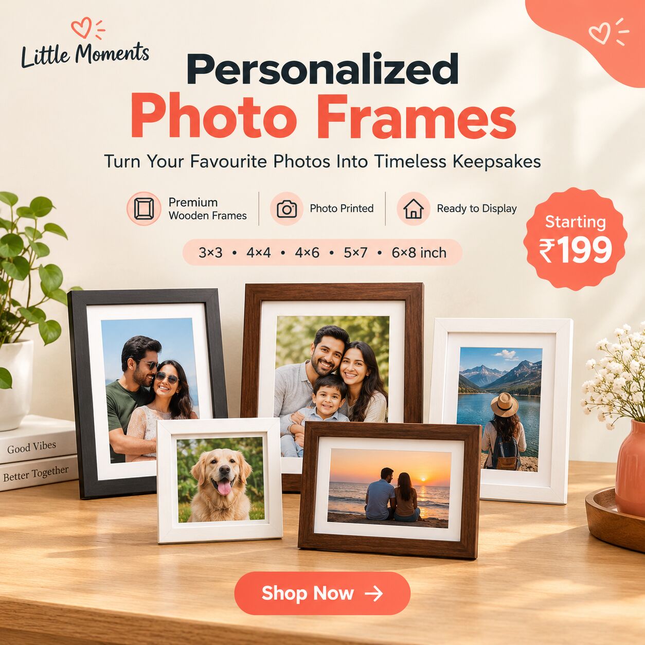 Bangalore, Photo & Video, INR 199,  Personalized Photo Frames &ndash; Turn Your Memories Into Beautiful Keepsakes