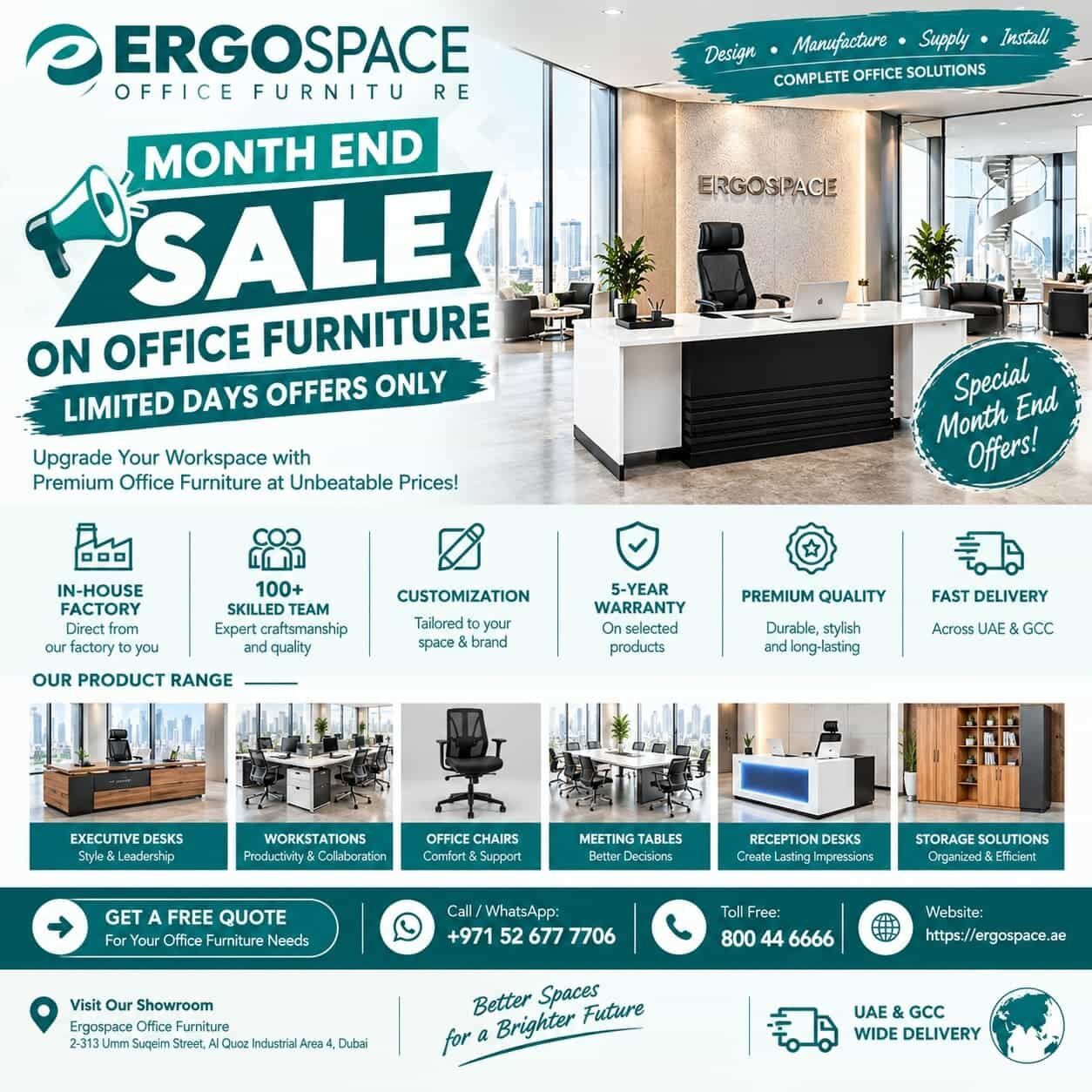 Dubai, Furniture, AED 15000,  MONTH-END SALE ON OFFICE FURNITURE &mdash; LIMITED DAYS ONLY!