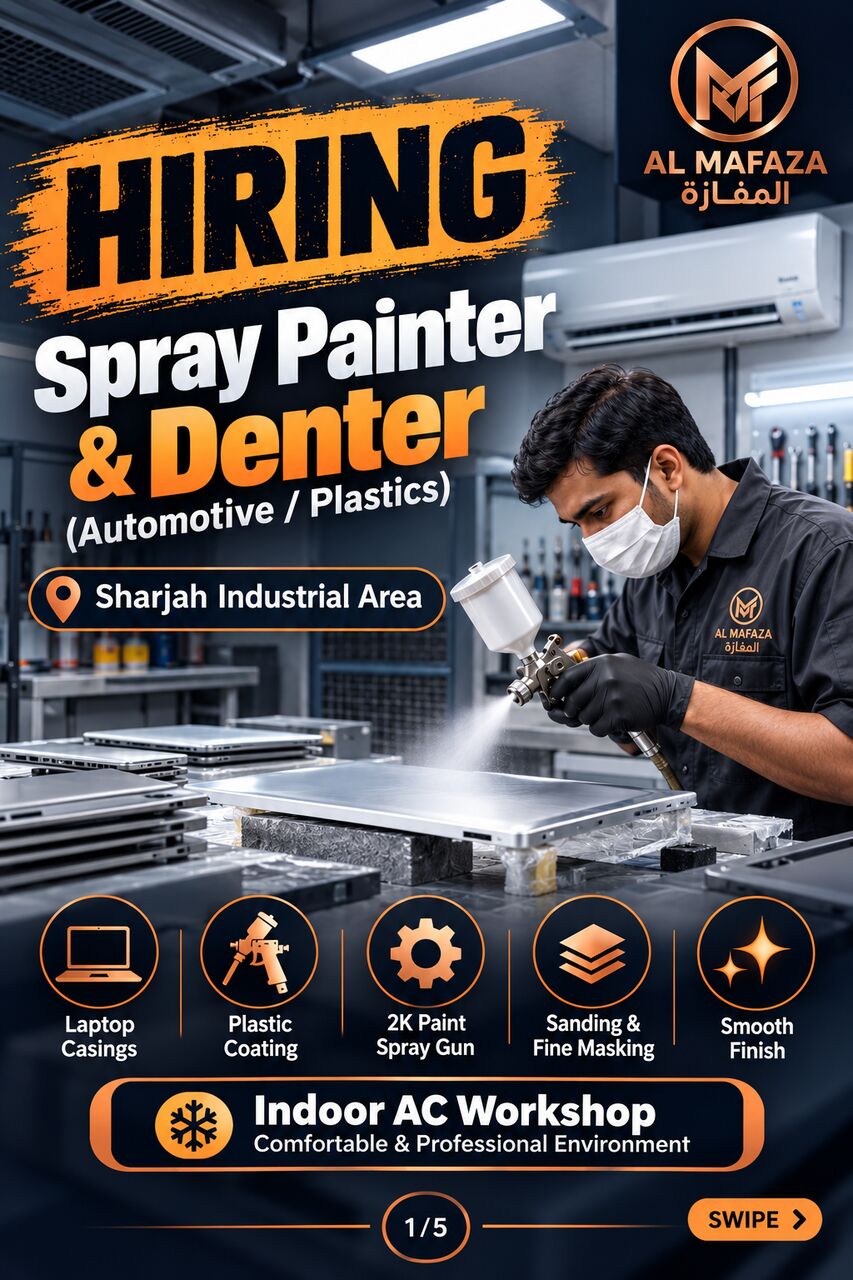 Dubai, Jobs, Spray Painter & Denter (Automotive / Plastics)