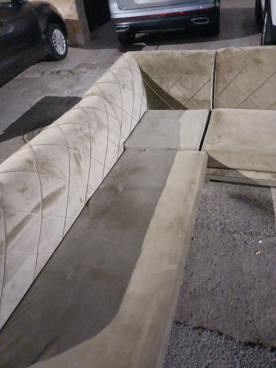 Jeddah, Furniture, SAR 250,  Good Condition Wooden Base Sofa Set For Sale With Delivery.