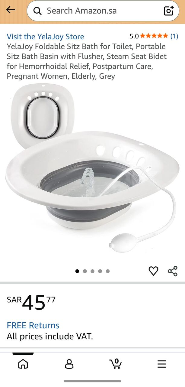 Yanbu, Household Items, SAR 36,  Sitz Bath Tub