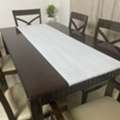 SAR 800,  Dining Table - Solid Wood Dark Brown With 6 Chairs