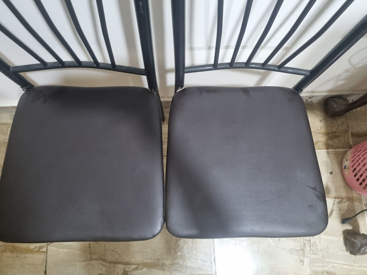 Al Thuqbah, Furniture, SAR 100,  Chairs: Pair Of Strong Metal Dining Chairs For Sale &ndash; Al Khobar