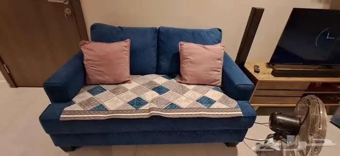 Khobar, Furniture, SAR 200,  Home Box Blue 2 Seater Sofa