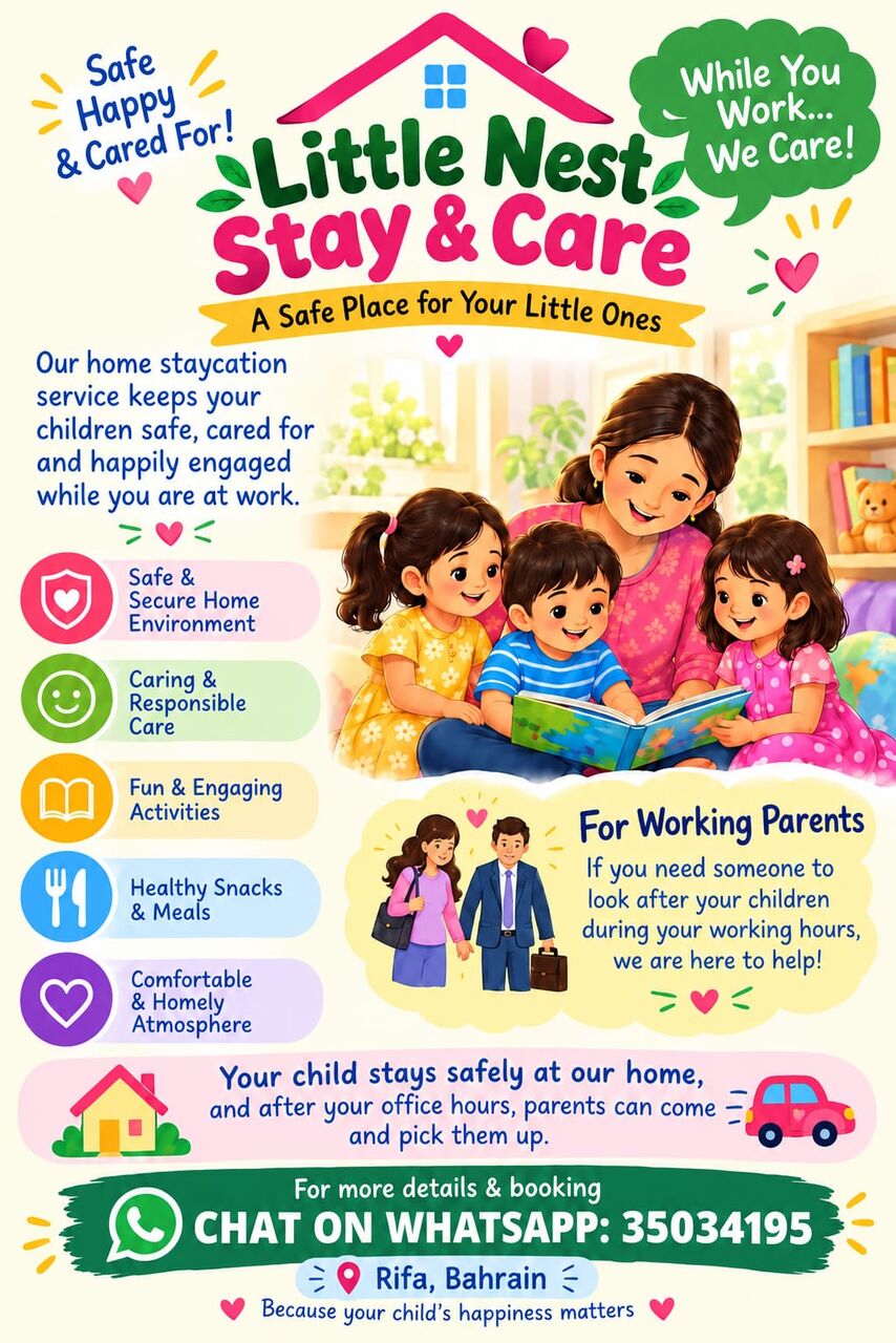 East Riffa, Daycare, Tution/ Daycare /Staycations/After School /Receiving From School Bus
