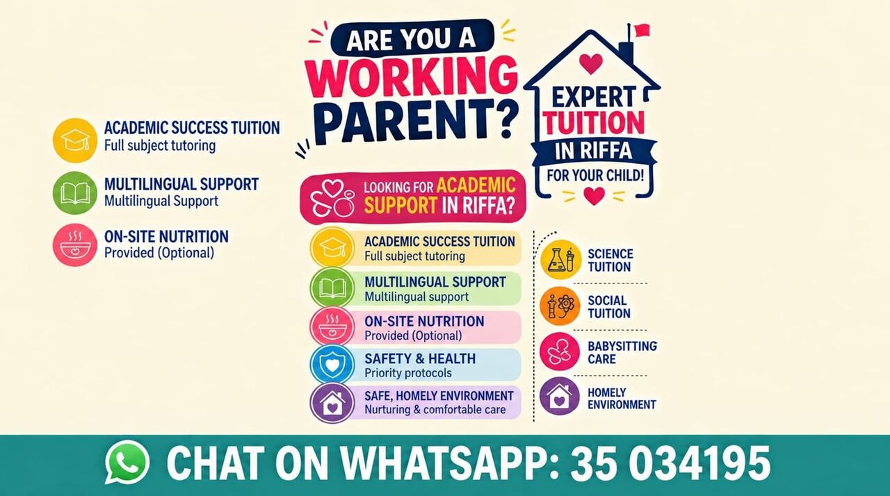 East Riffa, Daycare, Tution/ Daycare /Staycations/After School /Receiving From School Bus