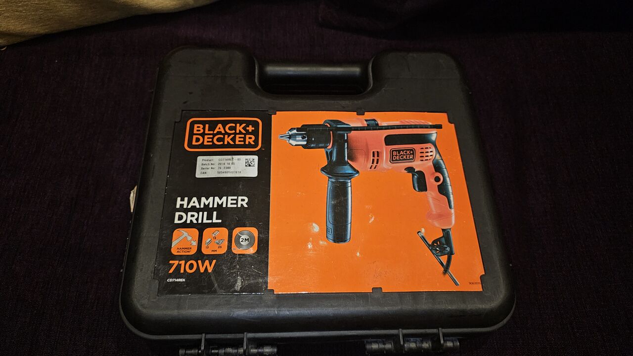 Jeddah, Tools, SAR 75,  710W Black+Decker Hammer Drill Machine