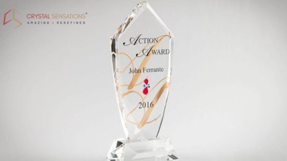New York, Business, Engraved Crystal Awards For Honoring Excellence And Dedication