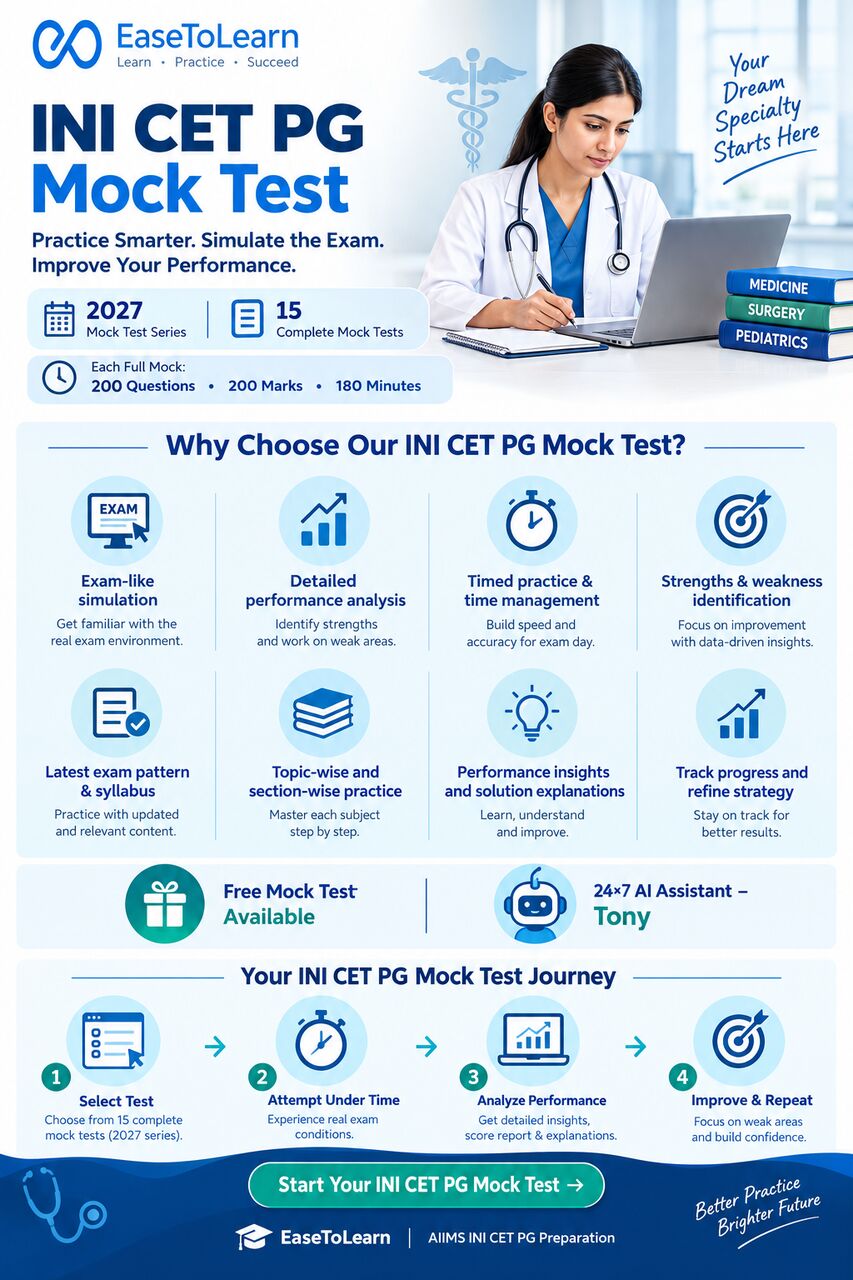 Mumbai, Education, INI CET PG Mock Test &ndash; Prepare Smarter With EaseToLearn