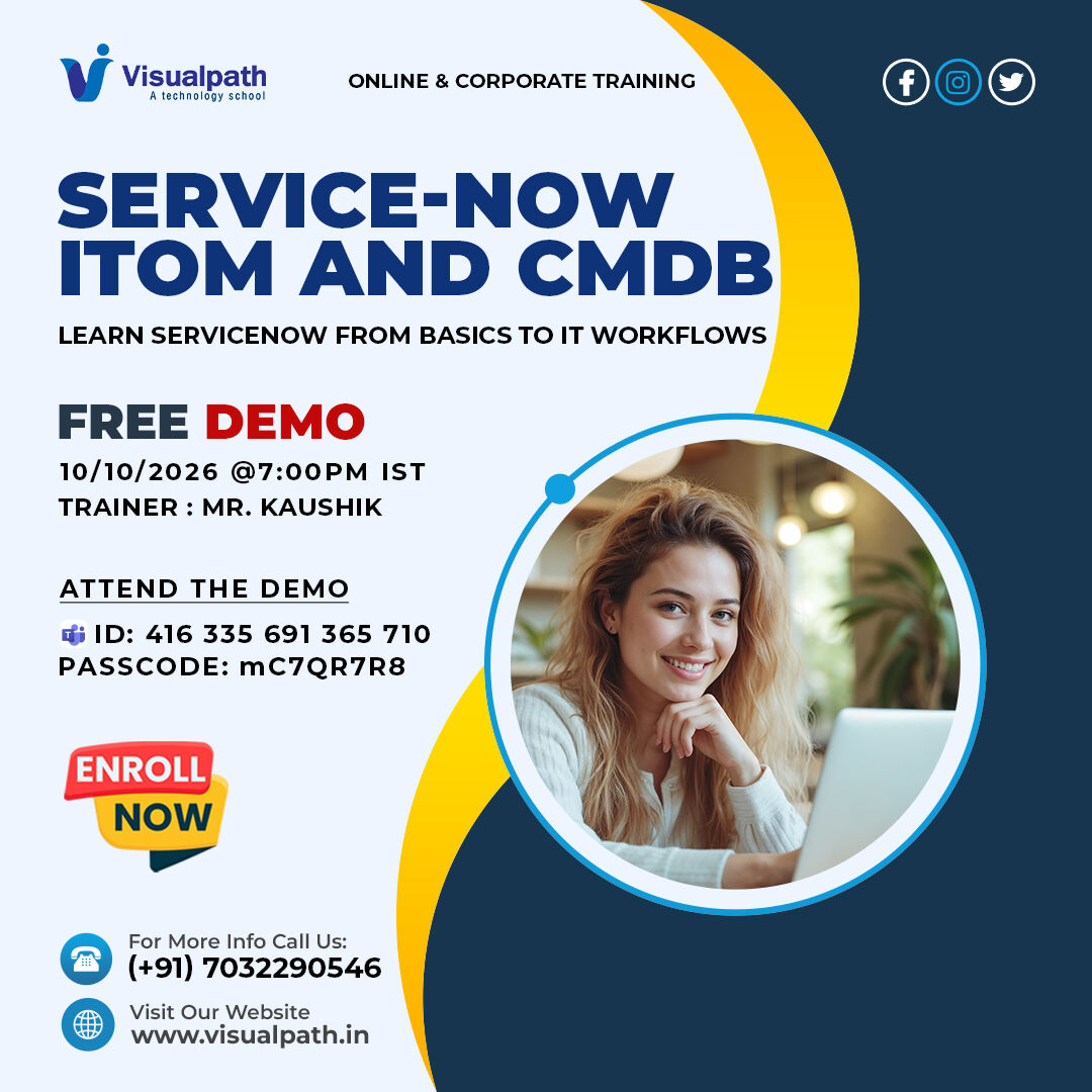 Hyderabad, Education, ServiceNow ITOM & CMDB Training | Online Free Demo Session