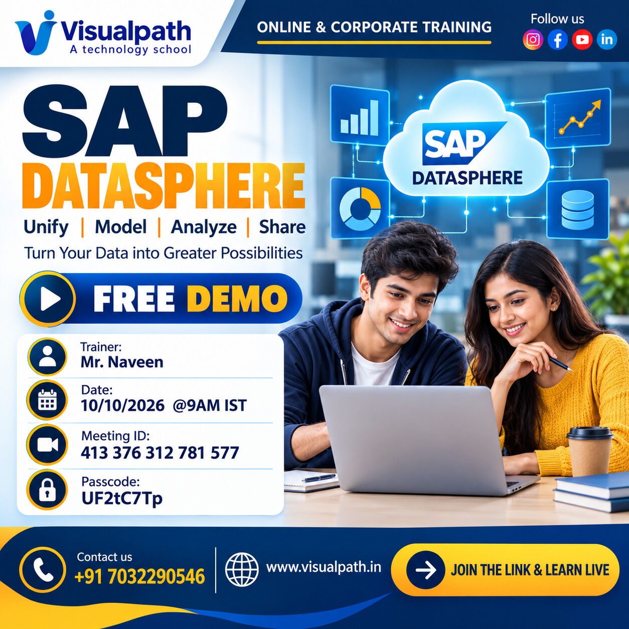 Hyderabad, Lessons Offered, SAP Datasphere Course | Expert SAP Datasphere Training