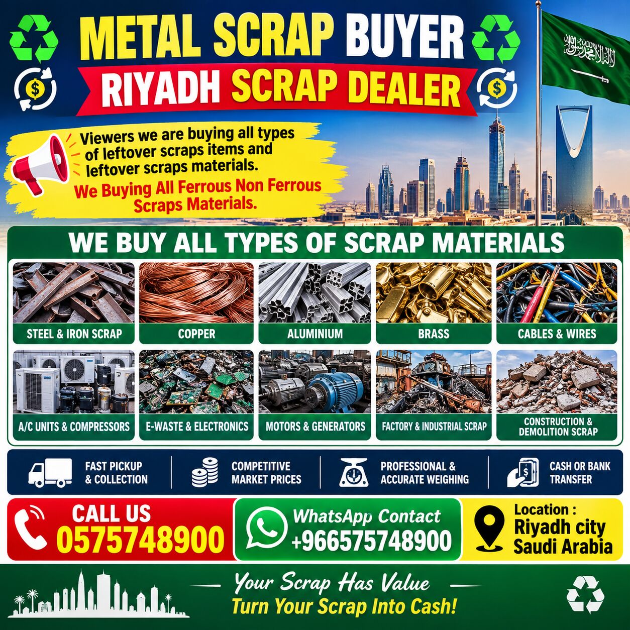 Al Kharj, Items Wanted, ♻️ METAL SCRAP BUYER RIYADH  CONTACT US 0575748900