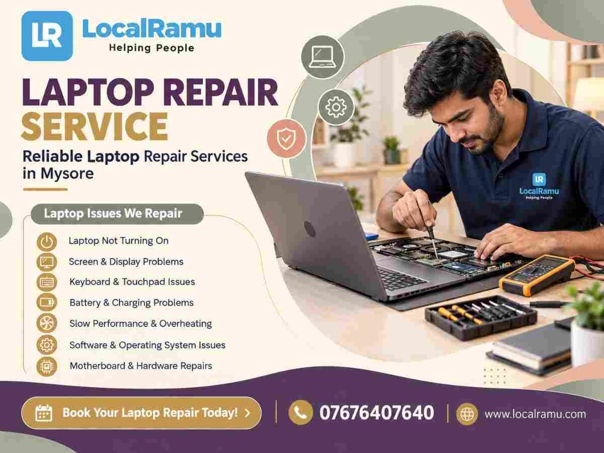 Bangalore, Appliance Repair, Modern Laptop Repair Service In Mysore By LocalRamu Services