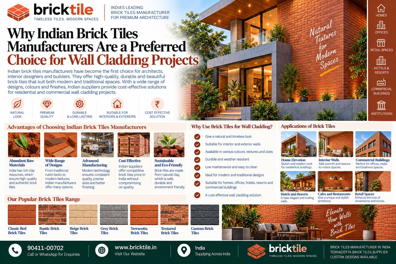 Greater Noida, Construction, Brick Wall Tiles Manufacturer In India