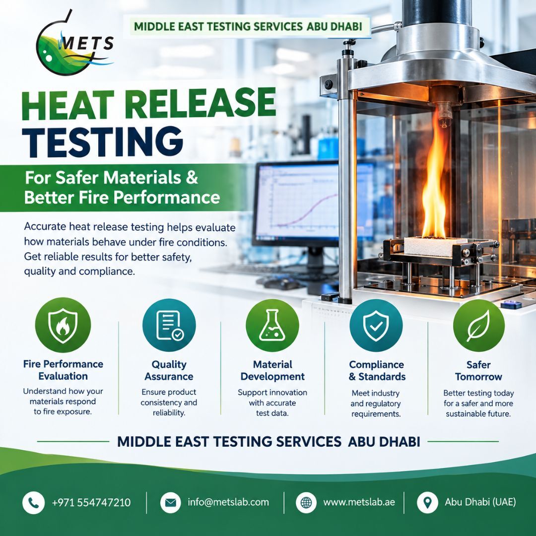Abu Dhabi, Business, Heat Release Analysis Laboratory UAE For Accurate Fire Performance Testing