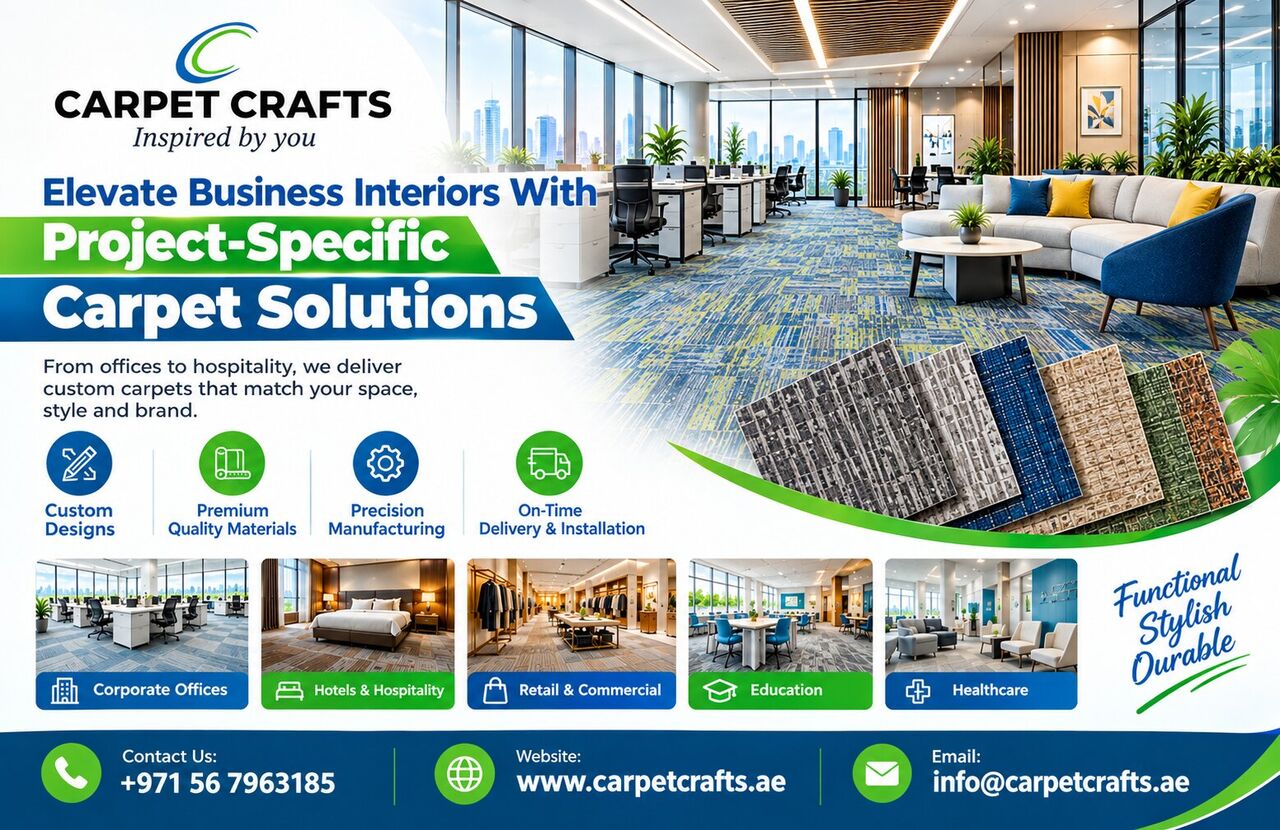 Dubai, Household, Elevate Business Interiors With Project-Specific Carpet Solutions