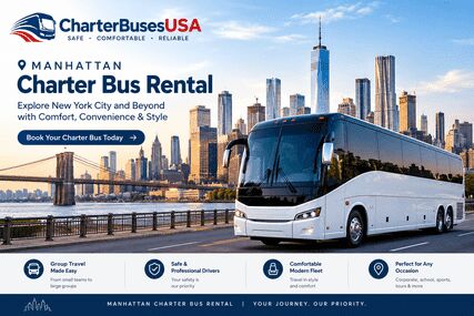 New York, Travel, Manhattan Charter Bus Rental