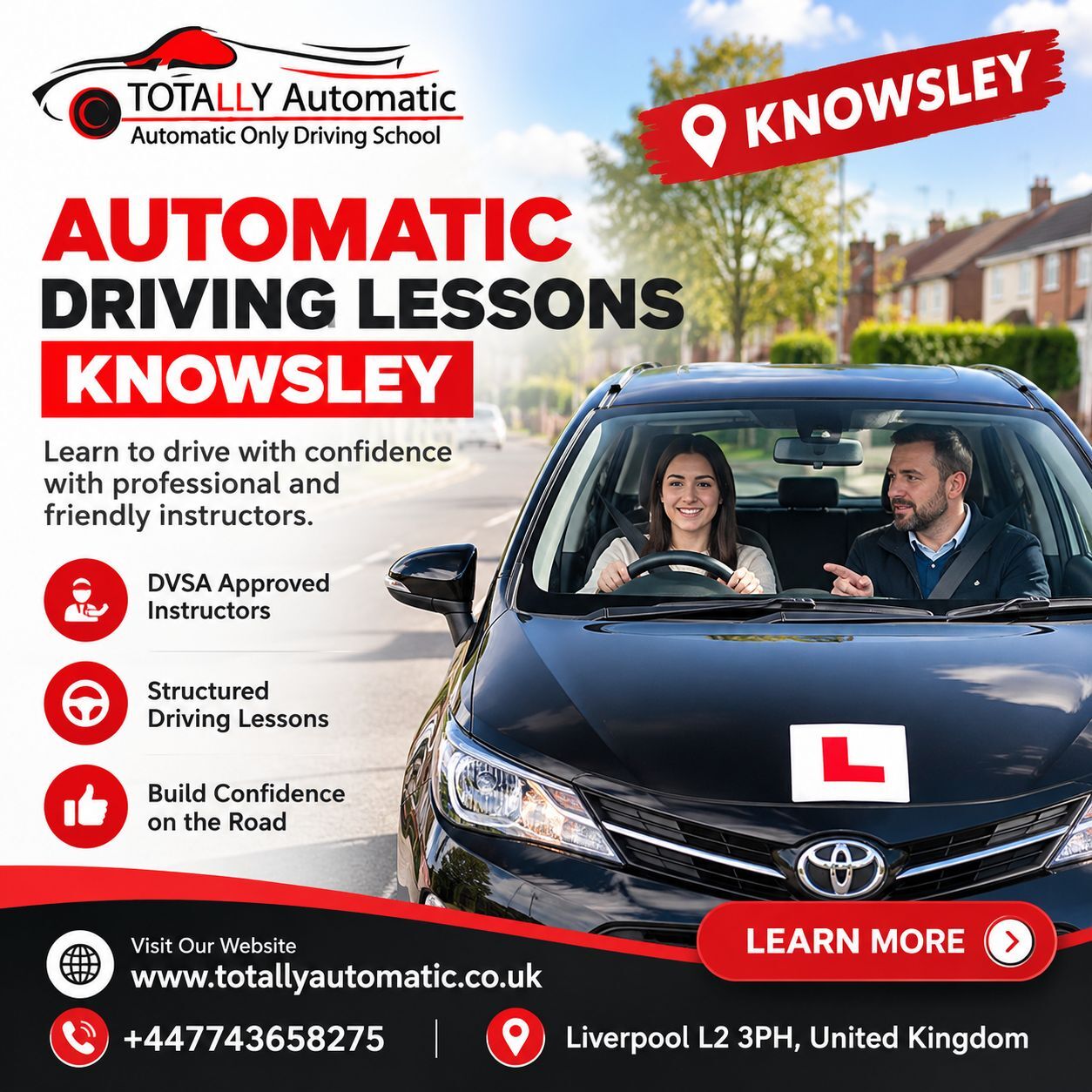 London, Training, Automatic Driving Lessons Knowsley