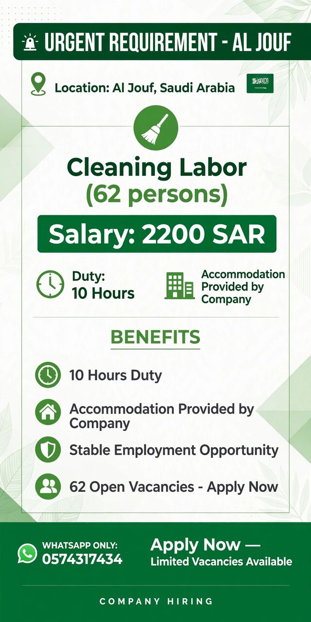 Riyadh, Jobs, CLEANER