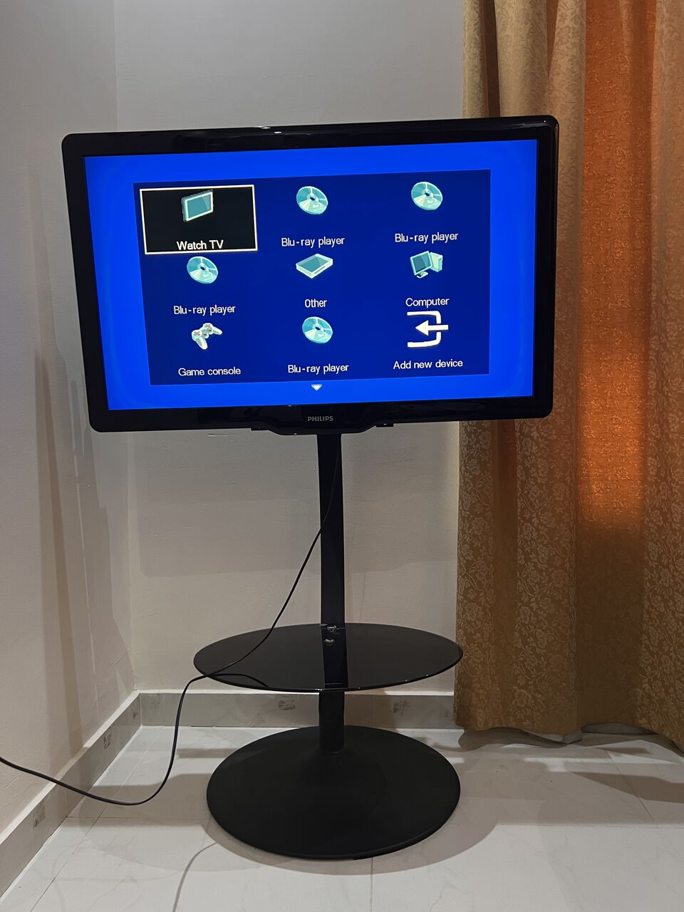 East Riffa, Electronics, BHD 25,  Philips LCD TV With Modern Glass Floor Stand & Remote - Excellent Condition