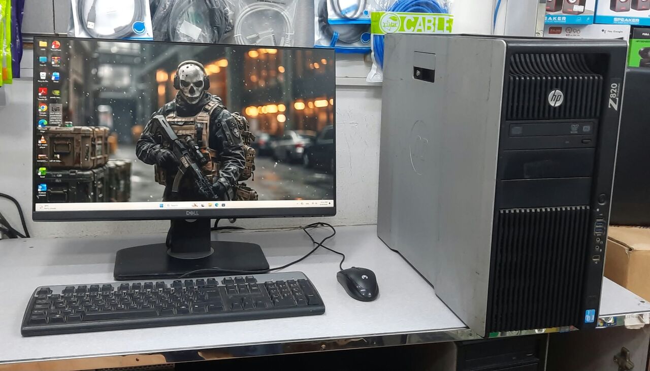 Manama, Computers, BHD 178,  HP Workstation Xeon Dual Processor 128GB RAM 512GB SSD+2TB HD 4GB GraphicTotal 69GB 24"Mon