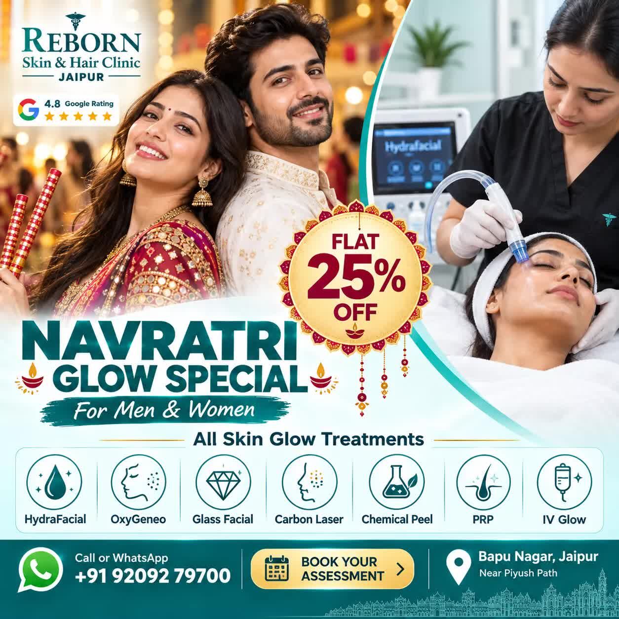 Jaipur, Health & Beauty Items, INR 2499,  Navratri Special Offer In Jaipur: Flat 25% OFF On ALL Skin Glow Treatments