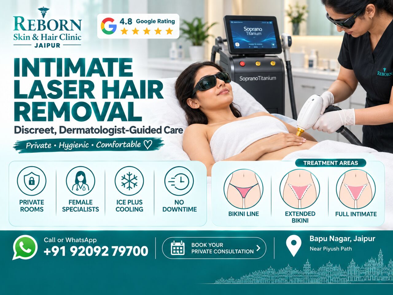 Jaipur, Health & Beauty Items, INR 2999,  Discreet Intimate Area Laser Hair Removal In Jaipur For Bikini Line