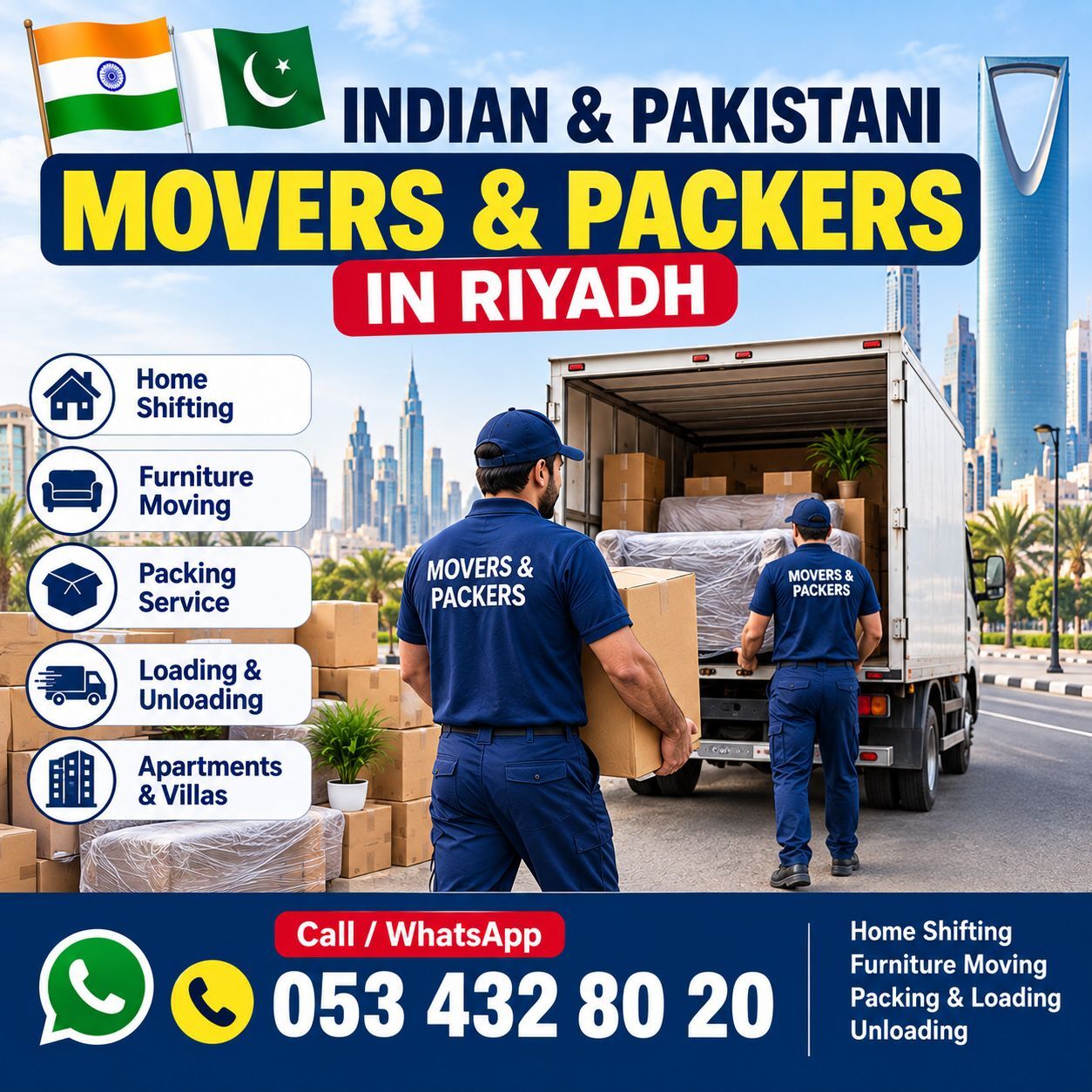 Riyadh, Relocation, MOVERS AND PACKERS RIYADH &ndash; HOME SHIFTING, LOW RATE & BEST PRICE | 053 432 8020