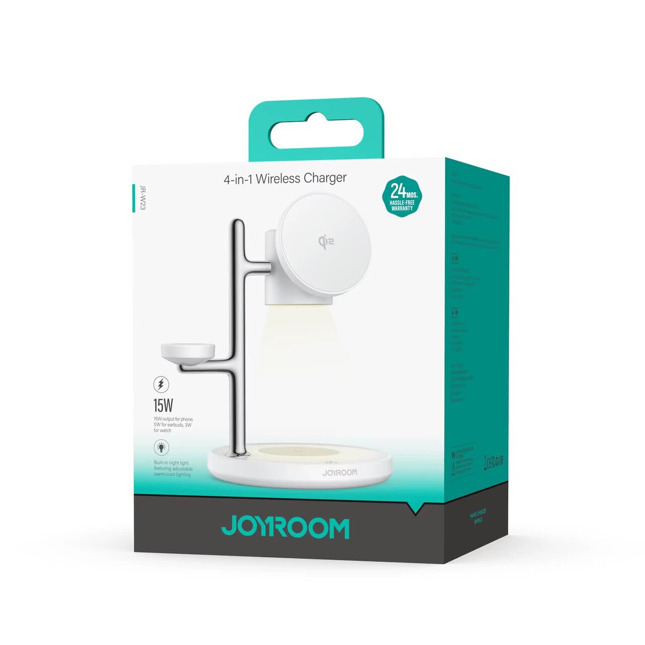 Dammam, Electronics, SAR 224,  JOYROOM Qi2 4-in-1 Wireless Charging Station &ndash; 15W Magnetic Fast Charger For IPhone, AirPo