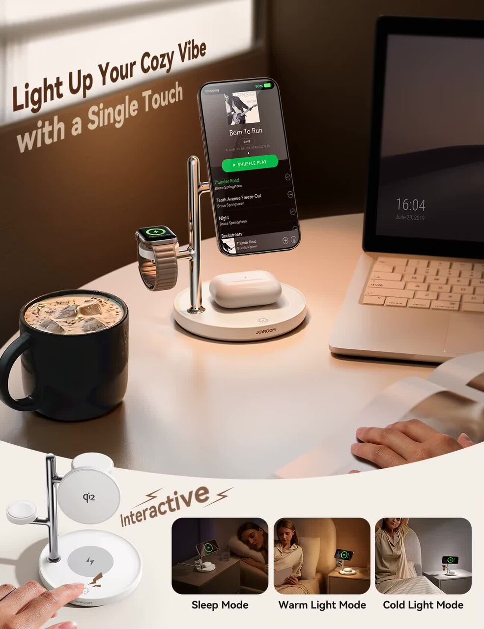 Dammam, Electronics, SAR 224,  JOYROOM Qi2 4-in-1 Wireless Charging Station &ndash; 15W Magnetic Fast Charger For IPhone, AirPo