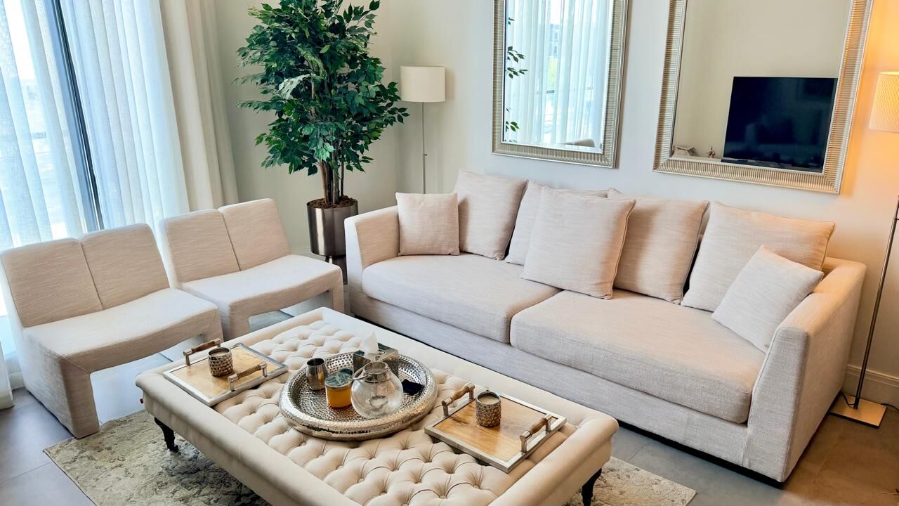 Al Hamra, Furniture, SAR 4000,  FOR SALE &ndash; Bloomr Sofa & Chair Set (3 Pieces) | Riyadh