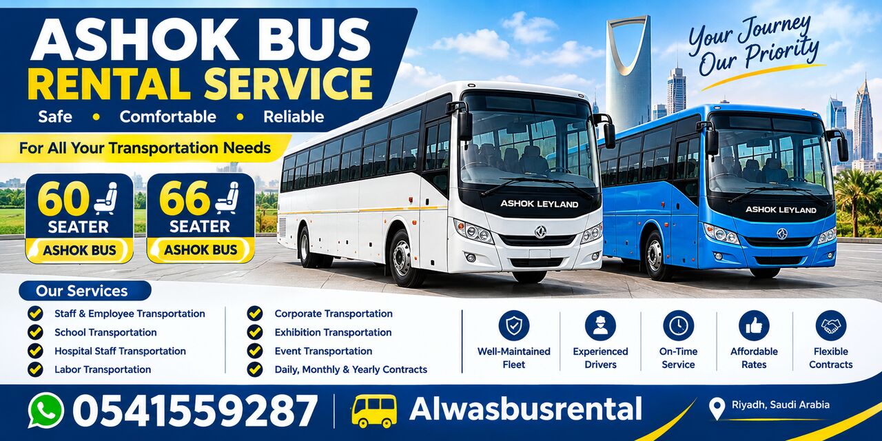 Riyadh, Passenger Transport, 🚌 Bus Rental & Transportation Services  We Provide Reliable, Comfortable, And Professiona