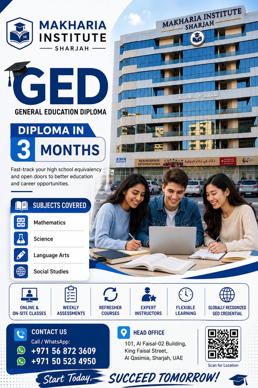 Sharjah, Education, GED Classes &ndash; Learn Today, Achieve Tomorrow