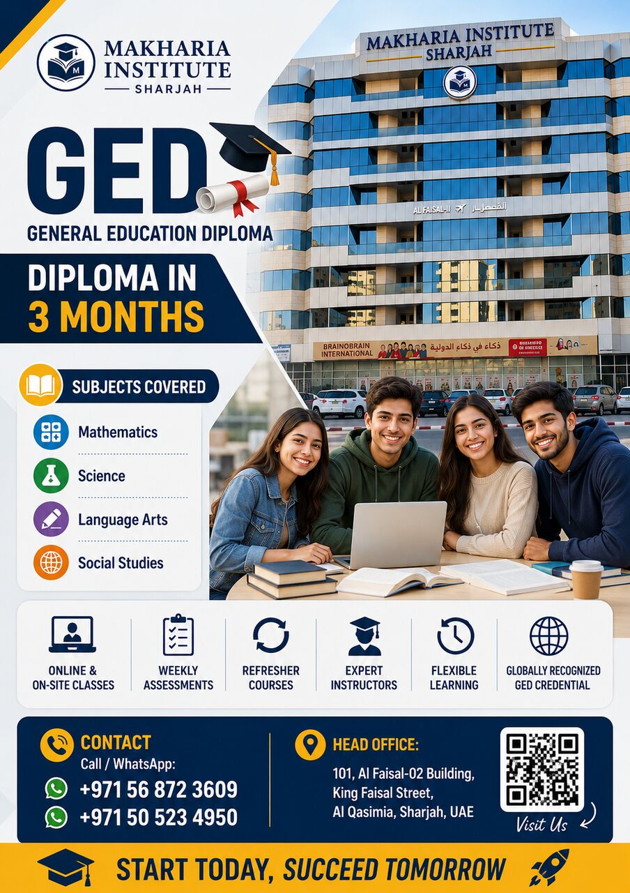 Sharjah, Education, GED Classes &ndash; Learn Today, Achieve Tomorrow