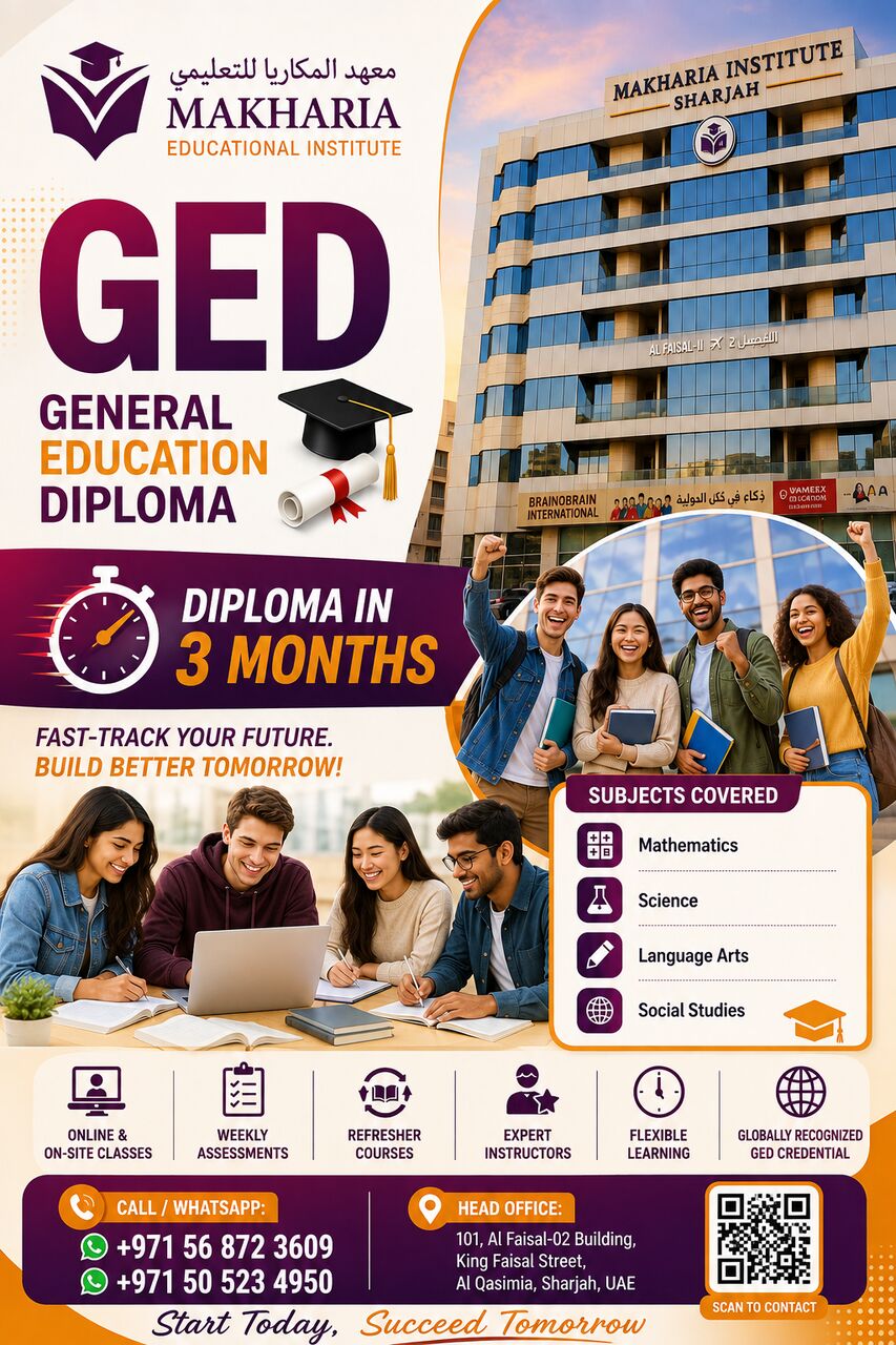 Sharjah, Education, GED Classes &ndash; Learn Today, Achieve Tomorrow