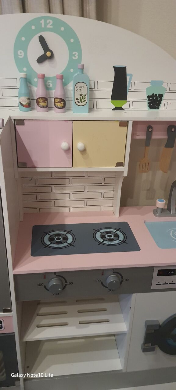 Busaiteen, Toys & Games, BHD 35,  Kids Wooden Kitchen Play Set &ndash; Excellent Condition