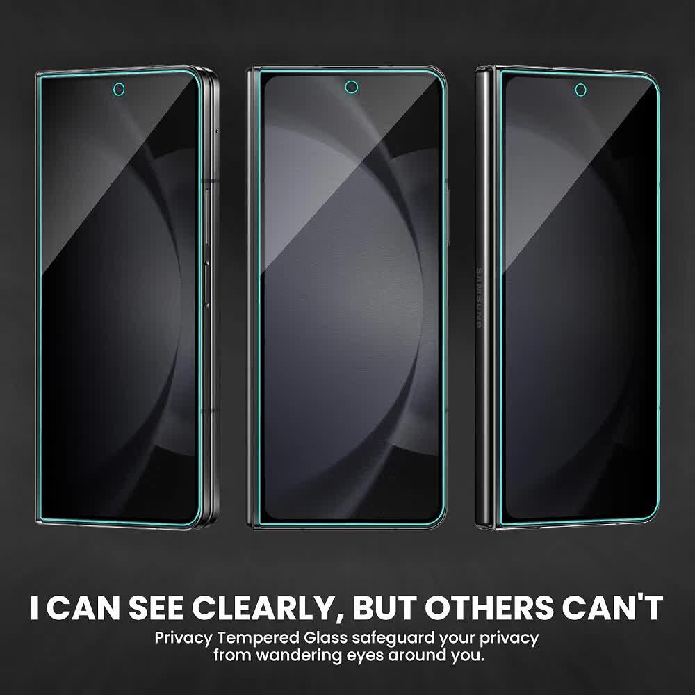 Riyadh, Mobile Phones, SAR 55,  ArmourPro Matte Privacy Tempered Glass For Samsung Galaxy Z Fold 5, Pack Of 2
