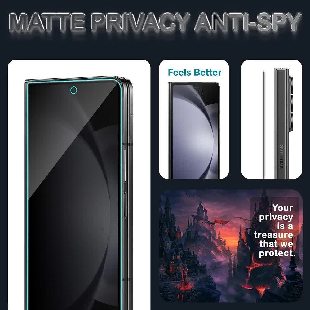 Riyadh, Mobile Phones, SAR 55,  ArmourPro Matte Privacy Tempered Glass For Samsung Galaxy Z Fold 5, Pack Of 2