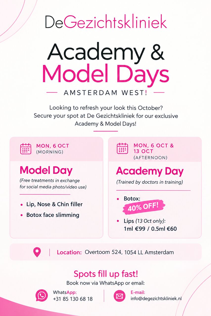 Amsterdam, Health, Exclusive Aesthetic Academy & Model Days In Amsterdam West &ndash; Limited Spots!