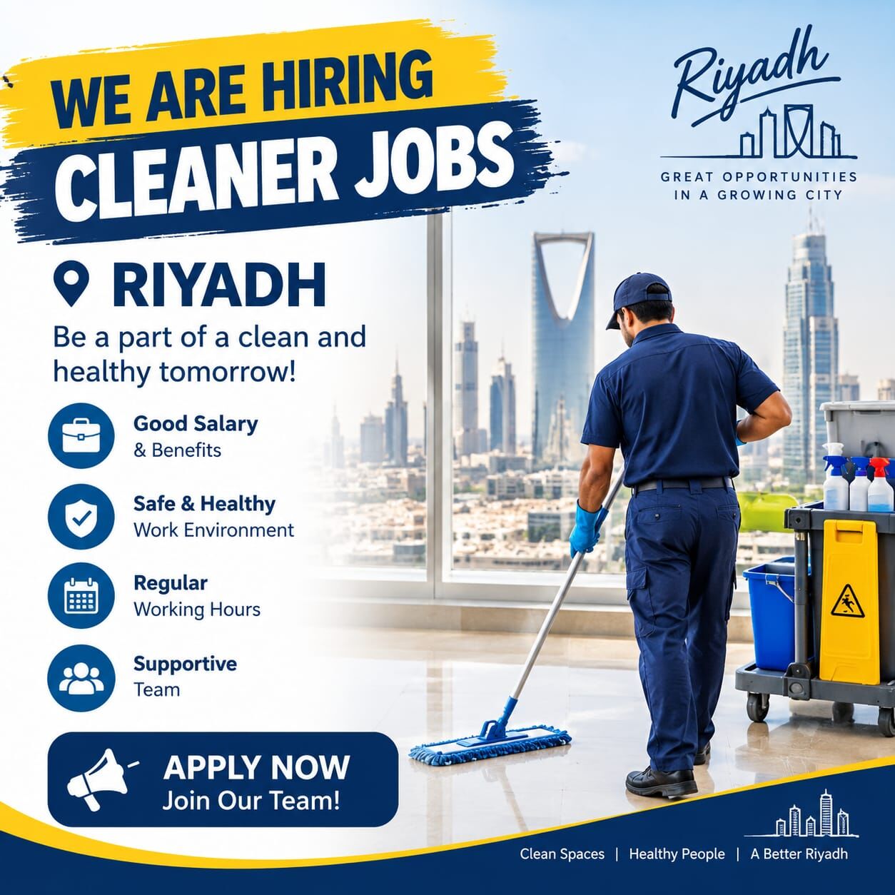 Riyadh, Jobs, Cleaner Need For Company +966 54 292 1214 Whatsapp Only No Call