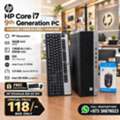 BHD 118,  HP Core I7 9th Gen PC 16GB RAM 128GB M.2 SSD+500GB HDD (35x Time Fast) FREE Keyboard,Mouse