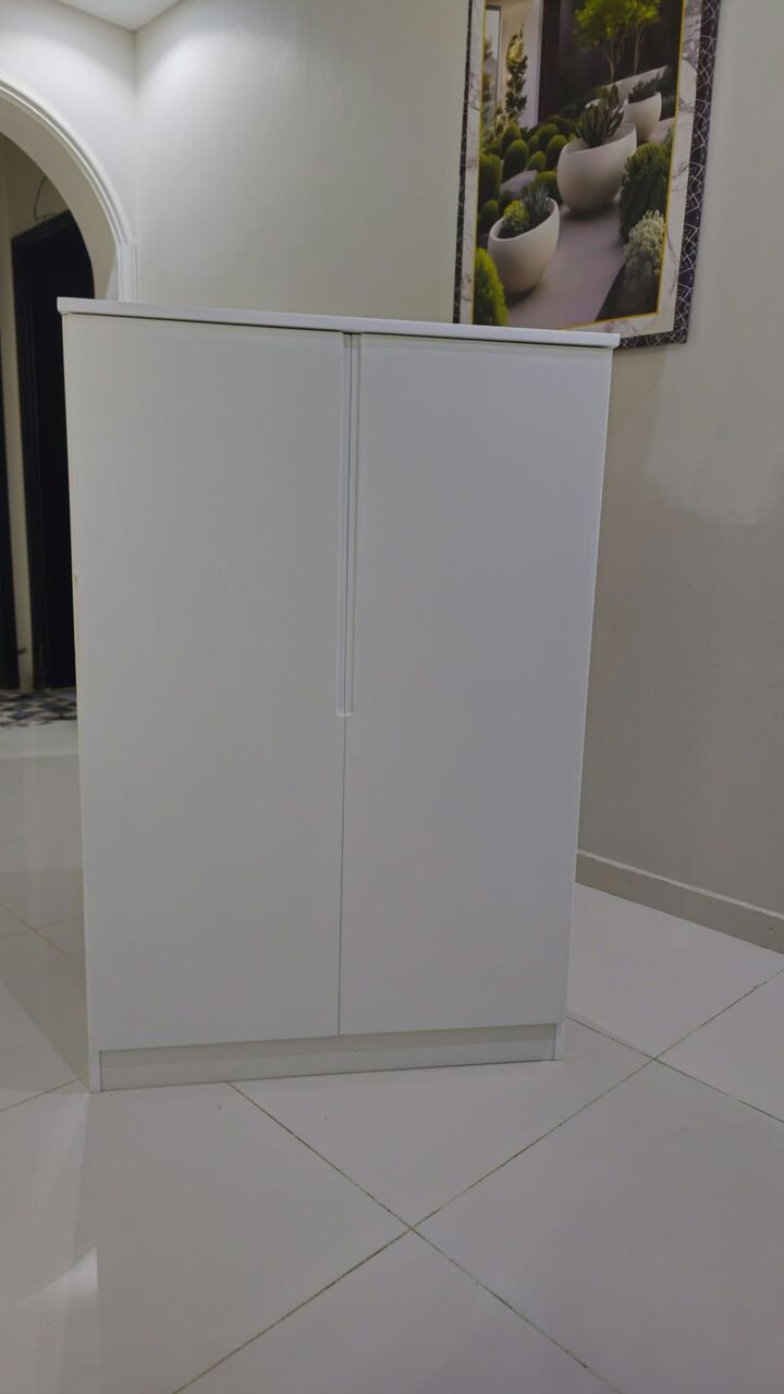 Madinah, Furniture, SAR 350,  White Storage Cabinet With Shelves &ndash; Excellent Condition