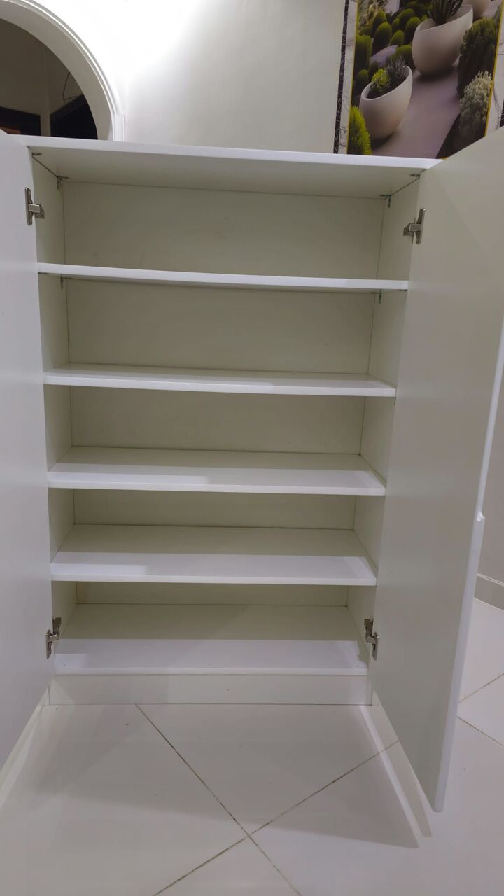 Madinah, Furniture, SAR 350,  White Storage Cabinet With Shelves &ndash; Excellent Condition